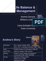 Work / Life Balance & Time Management: Andrea Danyluk Williams College