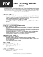 RC Information Technology Resume Sample