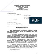 Notice of Appeal - Sample Template