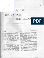 1951 Nouvelle Étude Des Sources Du Droit Islamique