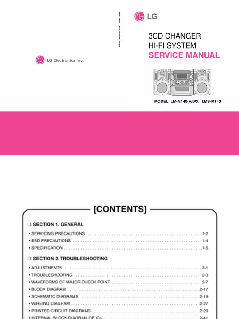 Service Manual Model: LM-M140 (A) | PDF | Electrostatic Discharge ...