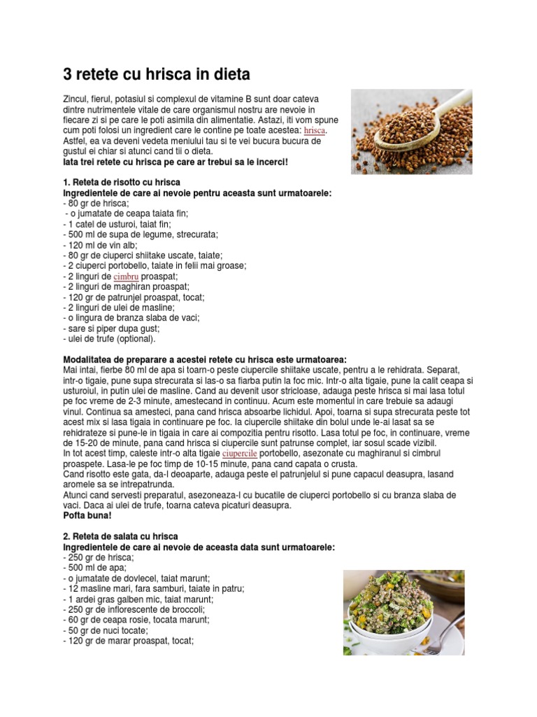 3 Retete Cu Hrisca | PDF