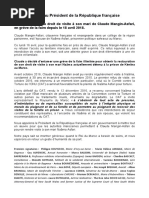 APPEL au Président de la République française 