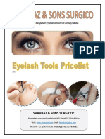 Price List of Eyelash Tools SS SURGICO