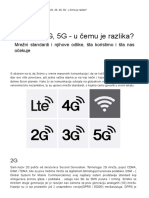 2G, 3G, 4G, 5G - U Čemu Je Razlika