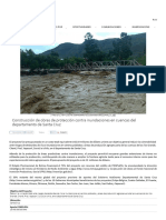 Construcción de Obras de Protección Contra Inundaciones en Cuencas Del Departamento de Santa Cruz