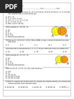 AVALIAÇÃO BIMESTRAL - 1° BIMESTRAL - 1° ANO - 2018 - CONJUNTOS E INTERVALOS b
