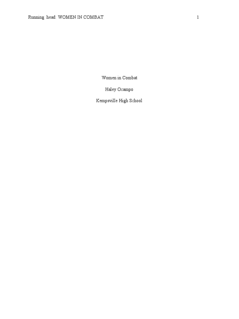 English Research Paper Final Draft | PDF | Officer (Armed Forces ...