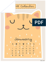 Kitty Calendar 2018