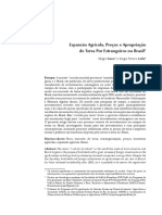 Expansão Agrícola, Preços e Apropriação de Terra Por Estrangeiros no Brasil -  Sauer e Pereira Leite 2012