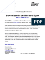 Steven Isserlis and Richard Egarr: Press Release