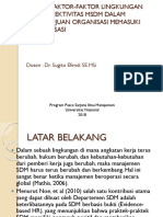 Pengaruh Faktor-Faktor Lingkungan Terhadap Efektivitas MSDM Dalam Mencapai