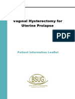 Vaginal Hysterectomy for Uterine Prolapse BSUG July 2017