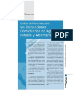 Control de Materiales para Las Instalaciones Sanitarias PDF