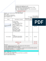 Shenzhen LUX Lighting Commercial Invoice Peru