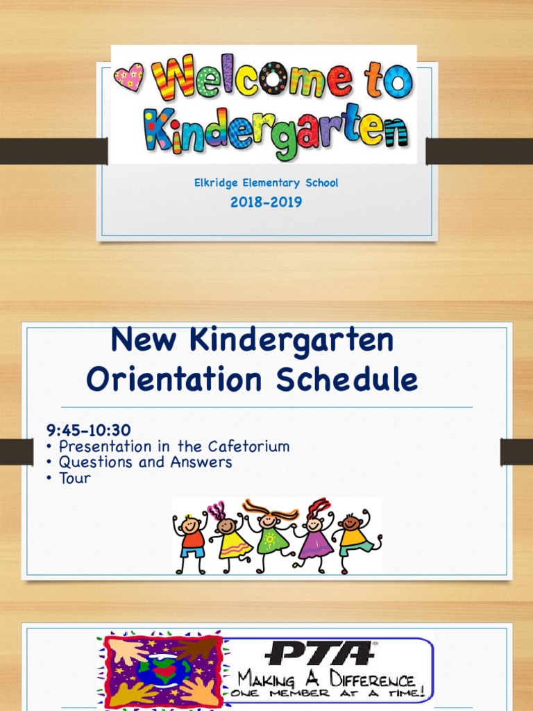 Elkridge Kindergarten Orientation 2018-19 | PDF | Schools | Kindergarten