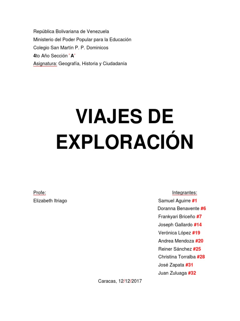 Viajes de Exploración del Siglo XV | PDF | Cristobal colon