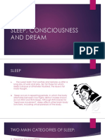 Sleep, Consciousness and Dream