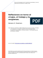 Mariano D. Perelman (2008). Reflexiones en Torno Al Cirujeo, El Trabajo y La Verguenza