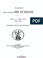 Analele Academiei Române. Memoriile Secţiunii Ştiinţifice. Seria 2. Tomul 23
