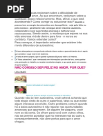 Exercício de Autoestima Para Atrair Ou Fortalecer o Amor