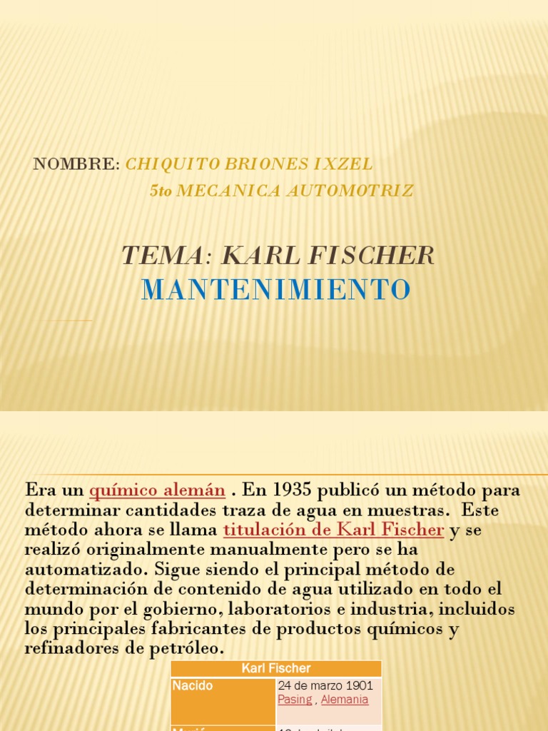 Karl Fischer Expo PDF Valoración Química