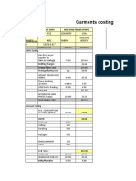 Garment Costing Sheet