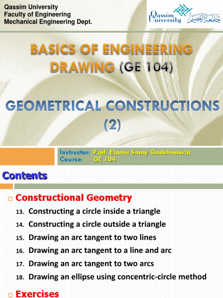Geometrical Construction-Circles An Tagets | PDF | Circle | Triangle
