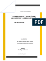 Peso Especifico y Absorción Agregado Fino y Grueso