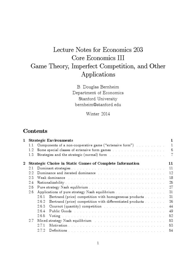 ECON 203 Lecture Notes | PDF | Mathematical And Quantitative Methods ...