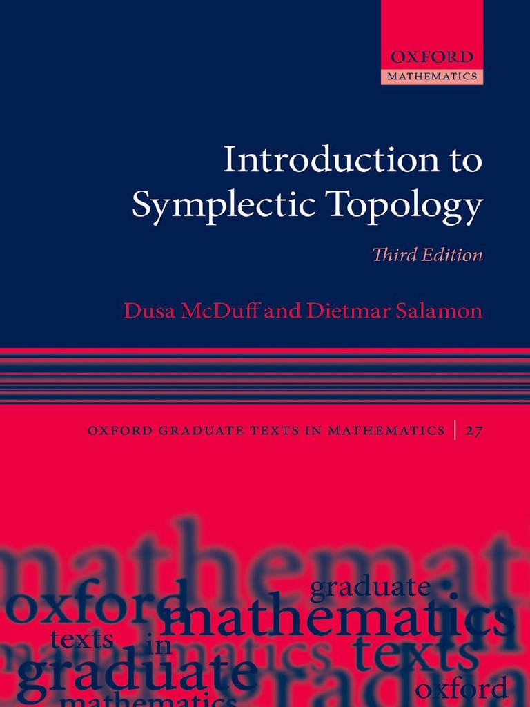 Introduction To Symplectic Topology Differentiable Manifold Hamiltonian Mechanics