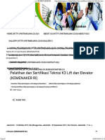 Pelatihan Dan Sertifikasi Teknisi K3 Lift Dan Elevator (KEMENAKER RI) - Patrari Jaya Consultant PDF