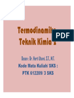 Materi Kuliah Termodinamika Teknik Kimia Kesetimbangan Kimia