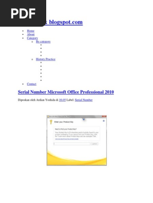 Microsoft Office 2010 Serial Numbers | PDF | Microsoft Office 2010