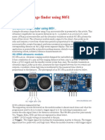 ELECTRONIC ENGINEERING PROJECT For Technical Study - Ultrasonic Range Finder Using 8051