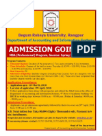 Admission Going On: Begum Rokeya University, Rangpur
