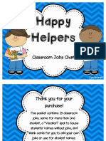 Happy Helpers Classroom Jobs Chart