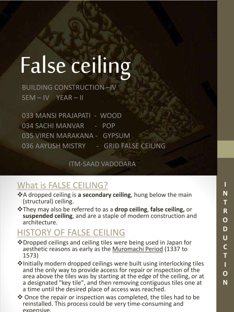 False Ceiling | PDF | Ceiling | Plaster