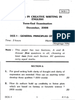 IGNOU Diploma in Creative Writing DCE-1 10 Years Question Papers