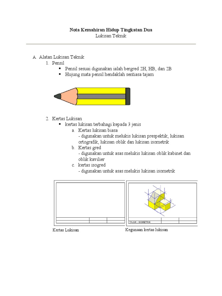 Lukisan Isometrik Tingkatan 1 Cikimm Com