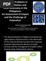 D.Reyes - .Issues and Problems in Phil. Local Autonomy