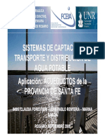 SISTEMAS de CAPTACION, Transporte y Distribucion de Agua Potable