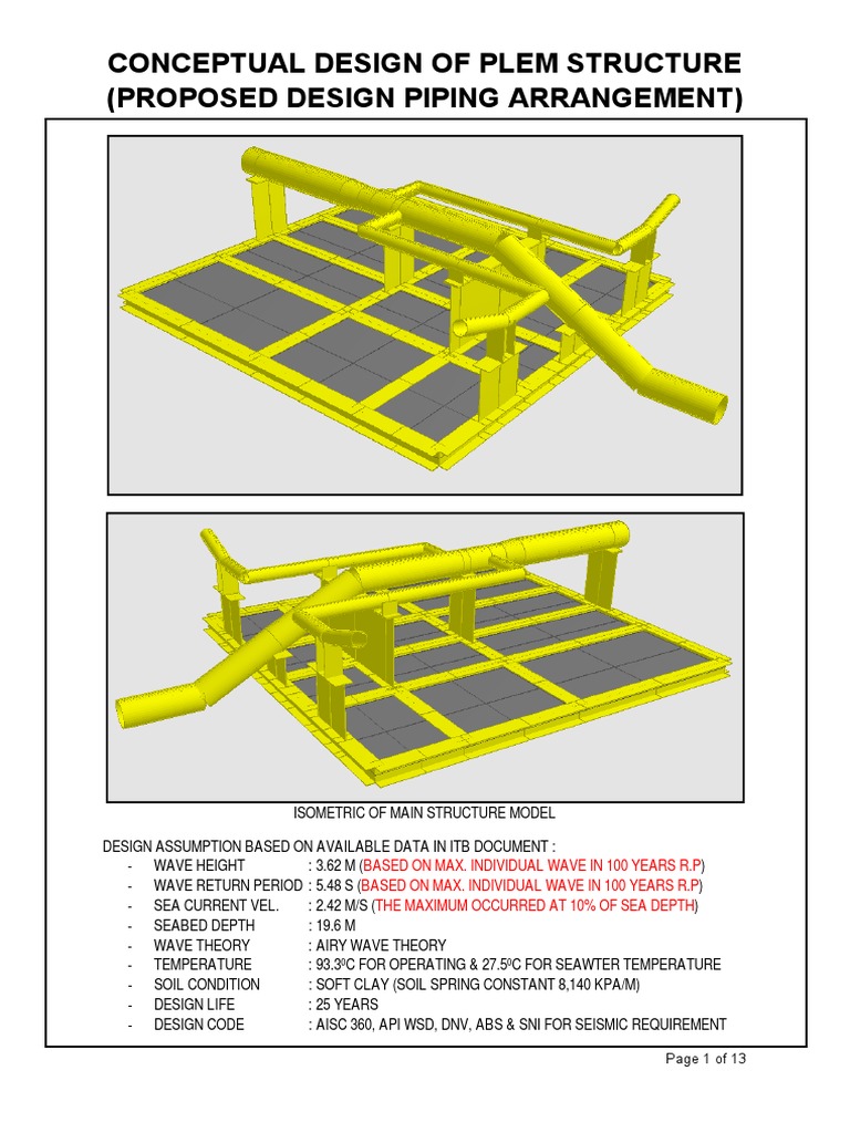 Conceptual Design of PLEM Structure | PDF | Fatigue (Material ...