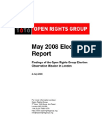 May 2008 Election  Report