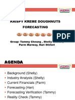 Krispy Kreme Doughnuts Forecasting: Group: Tammy Cheung, Shelly Khindri, Parm Marway, Hari Stirbet