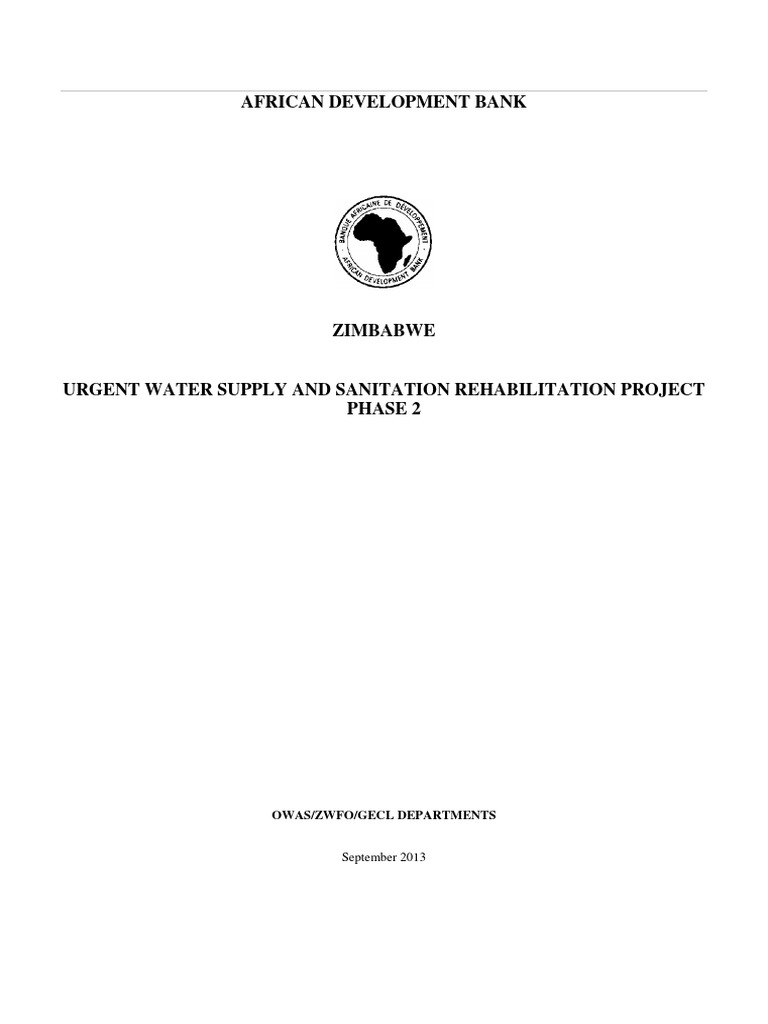 Zimbabwe Urgent Water Supply and Sanitation Rehabilitation Project