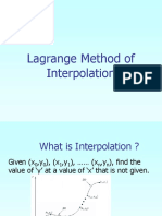 Lagrange Method of Interpolation