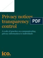 Privacy Notices Transparency and Control 1 0