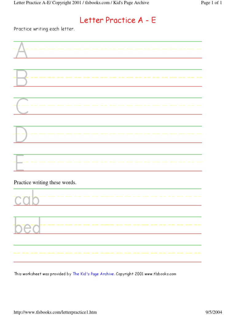 Writing Letter Practice 1 | PDF | Language Arts & Discipline | Foreign ...