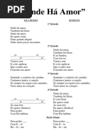 Letra Hino SUD Coral Onde Há Amor - Cópia